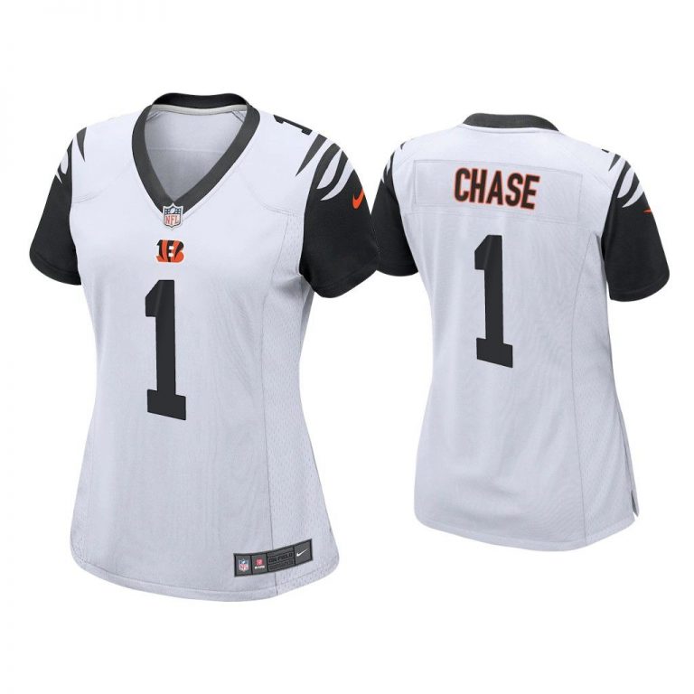 Women Ja'Marr Chase Cincinnati Bengals White Alternate Game Jersey