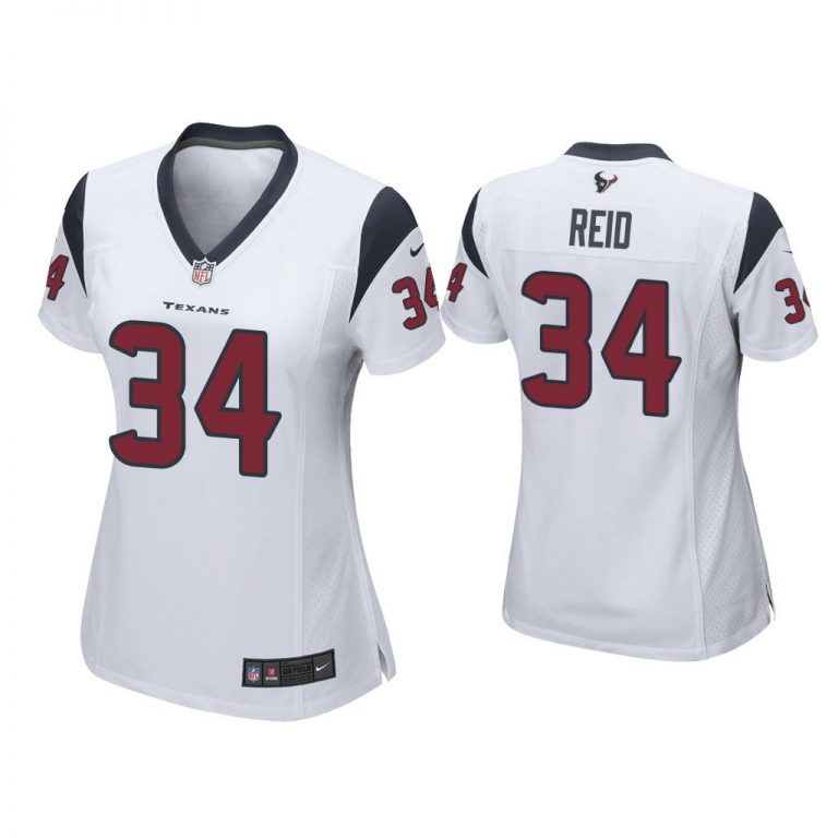 Women John Reid Houston Texans White Game Jersey