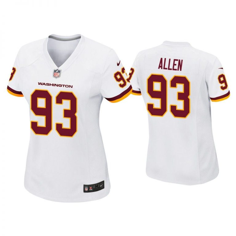 Women Jonathan Allen Washington Football Team White Game Jersey