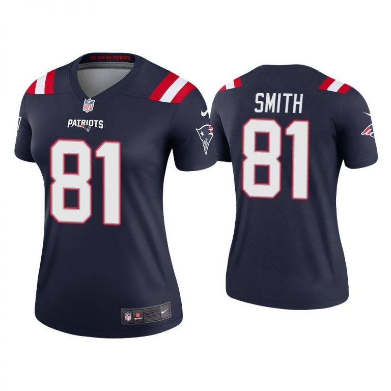 Women Jonnu Smith New England Patriots Navy Legend Jersey