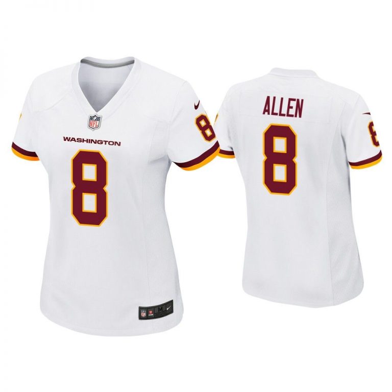 Women Kyle Allen Washington Football Team White Game Jersey