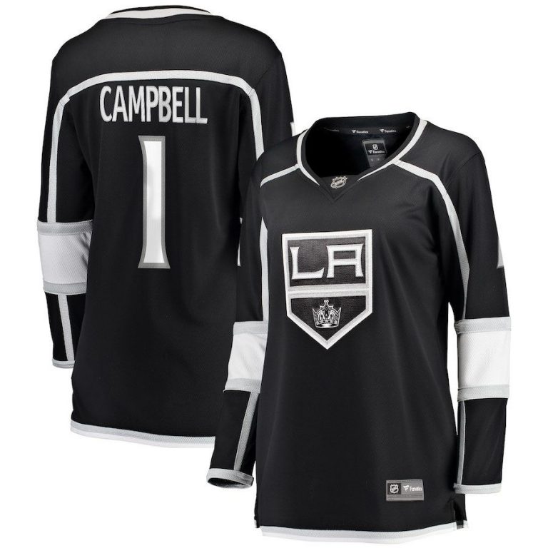 Women Los Angeles Kings Jack Campbell Black Breakaway Player Jersey