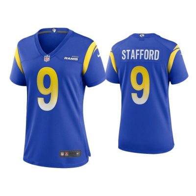 Women Matthew Stafford Los Angeles Rams Royal Game Jersey