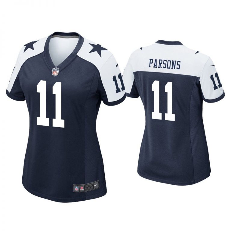 Women Micah Parsons Dallas Cowboys Navy Alternate Game Jersey