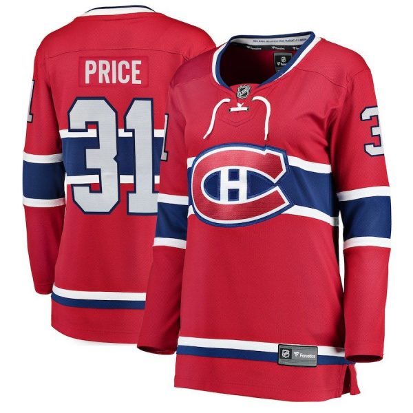 Women Montreal Canadiens Carey Price White Breakaway Player Jersey