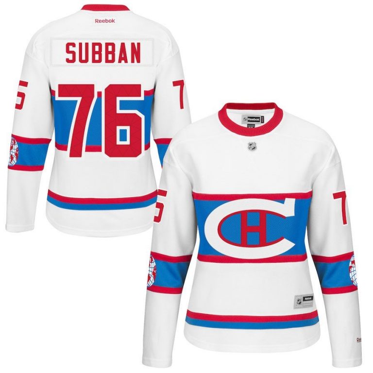 Women Montreal Canadiens PK Subban White 2016 Winter Classic Premier Jersey