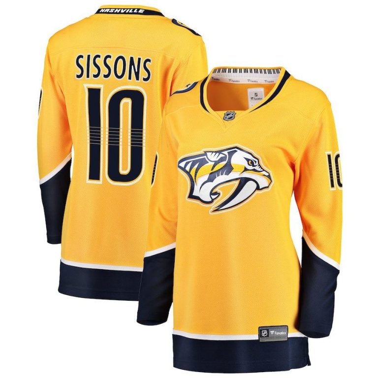 Women Nashville Predators Colton Sissons Gold Breakaway Player Jersey