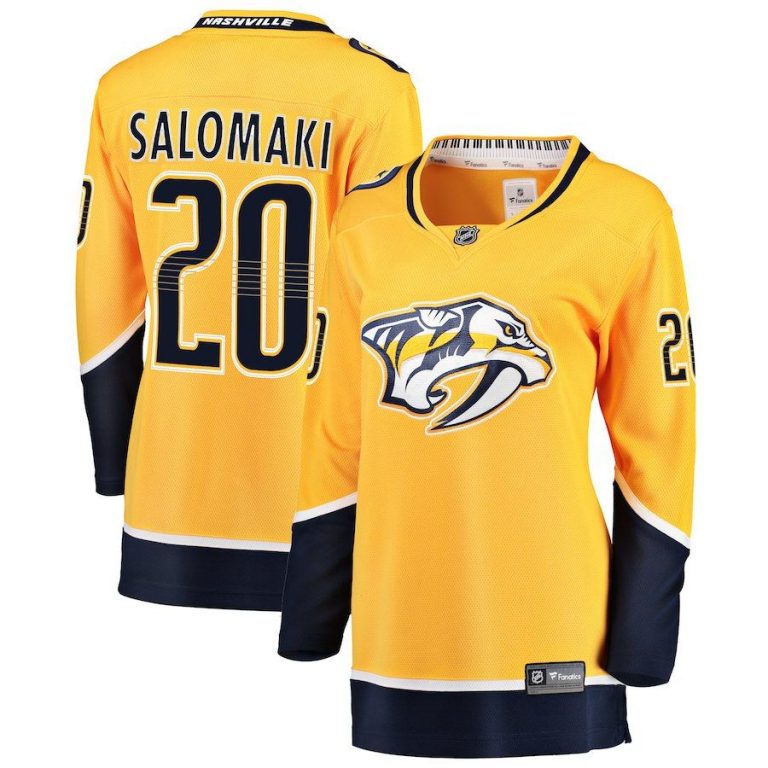 Women Nashville Predators Miikka Salomaki Gold Breakaway Player Jersey