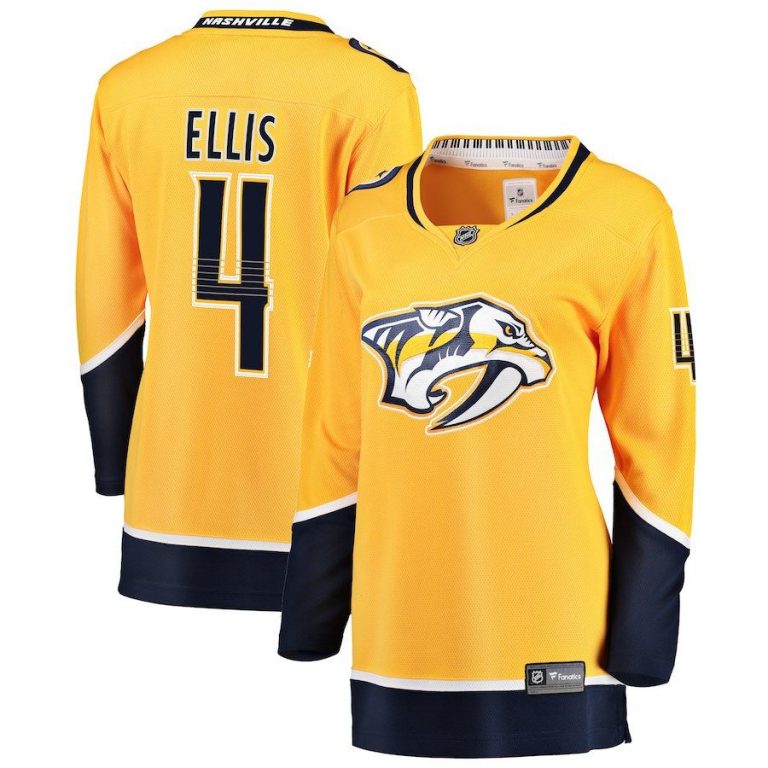 Women Nashville Predators Ryan Ellis Gold Breakaway Player Jersey