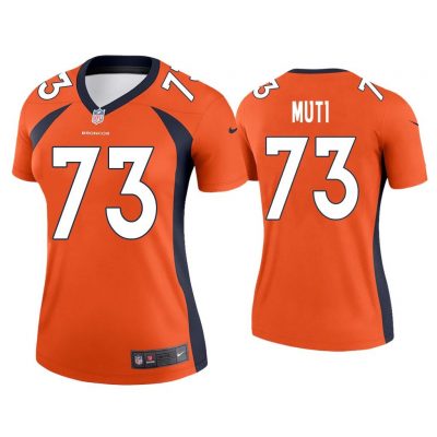 Women Netane Muti Denver Broncos Orange Legend Jersey