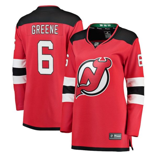 Women New Jersey Devils Andy Greene Red Breakaway Jersey