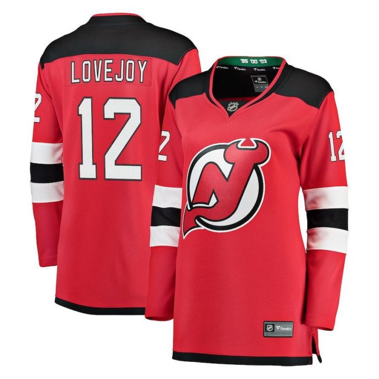 Women New Jersey Devils Ben Lovejoy Red Breakaway Jersey