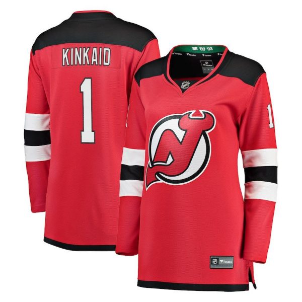 Women New Jersey Devils Keith Kinkaid Red Breakaway Jersey