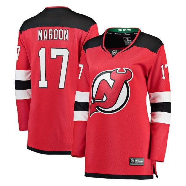 Women New Jersey Devils Patrick Maroon Red Breakaway Jersey