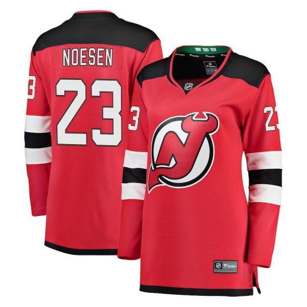 Women New Jersey Devils Stefan Noesen Red Breakaway Jersey