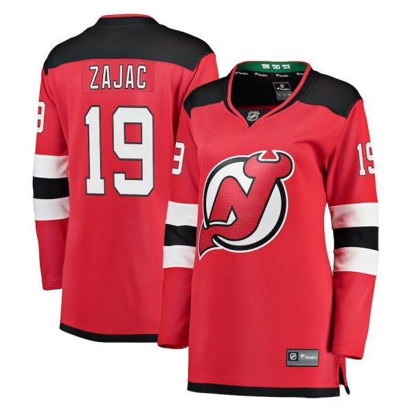 Women New Jersey Devils Travis Zajac Red Breakaway Jersey