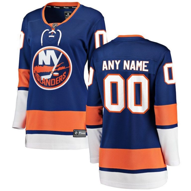 Women New York Islanders Blue Home Breakaway Custom Jersey