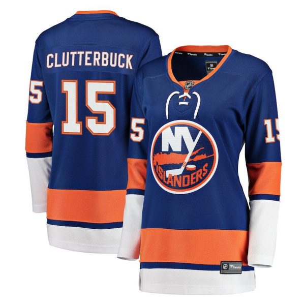 Women New York Islanders Cal Clutterbuck Royal Breakaway Player Jersey