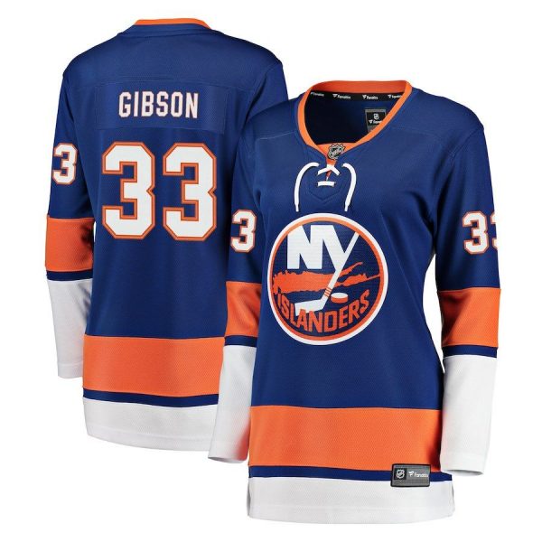 Women New York Islanders Christopher Gibson Royal Breakaway Player Jersey