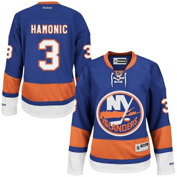 Women New York Islanders Travis Hamonic Royal Premier Home Player Jersey