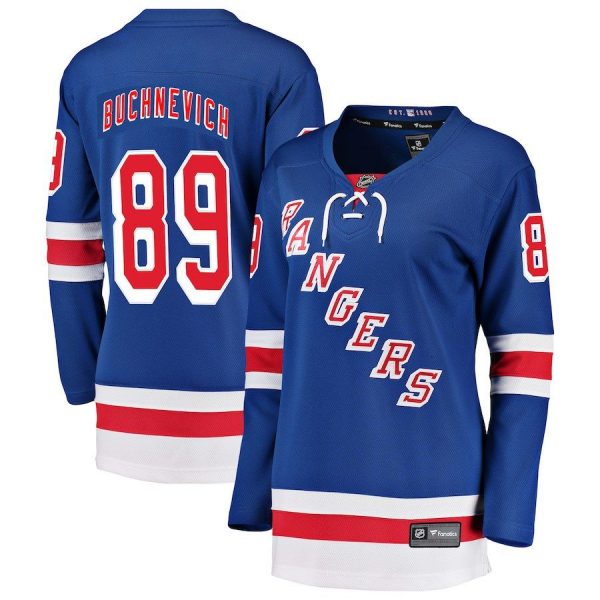 Women New York Rangers Pavel Buchnevich Blue Breakaway Player Jersey