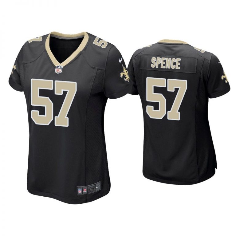 Women Noah Spence New Orleans Saints Black Game Jersey