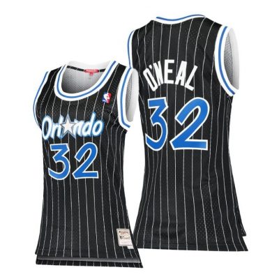 Women Orlando Magic Shaquille O Neal 1994-95 Hardwood Classics Black Jersey