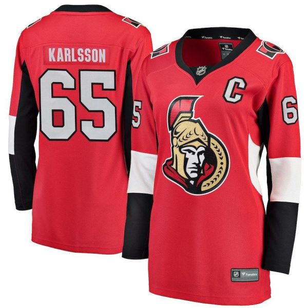 Women Ottawa Senators Erik Karlsson Red Home Breakaway Player Jersey