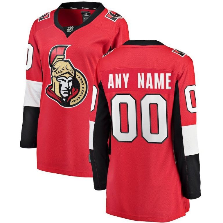 Women Ottawa Senators White Away Breakaway Custom Jersey