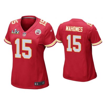 Women Patrick Mahomes Kansas City Chiefs Super Bowl LV Red Game Jersey
