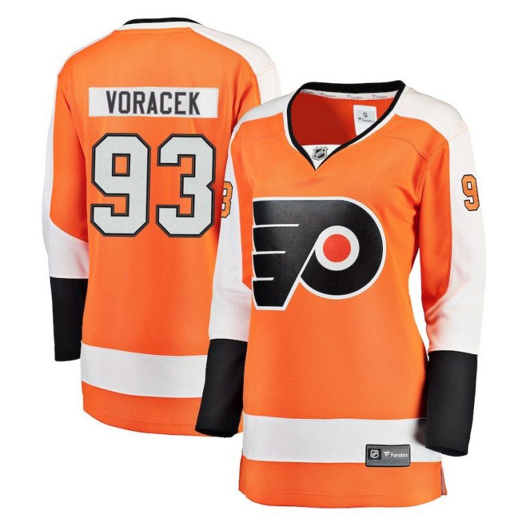 Women Philadelphia Flyers Jakub Voracek Orange Breakaway Player Jersey