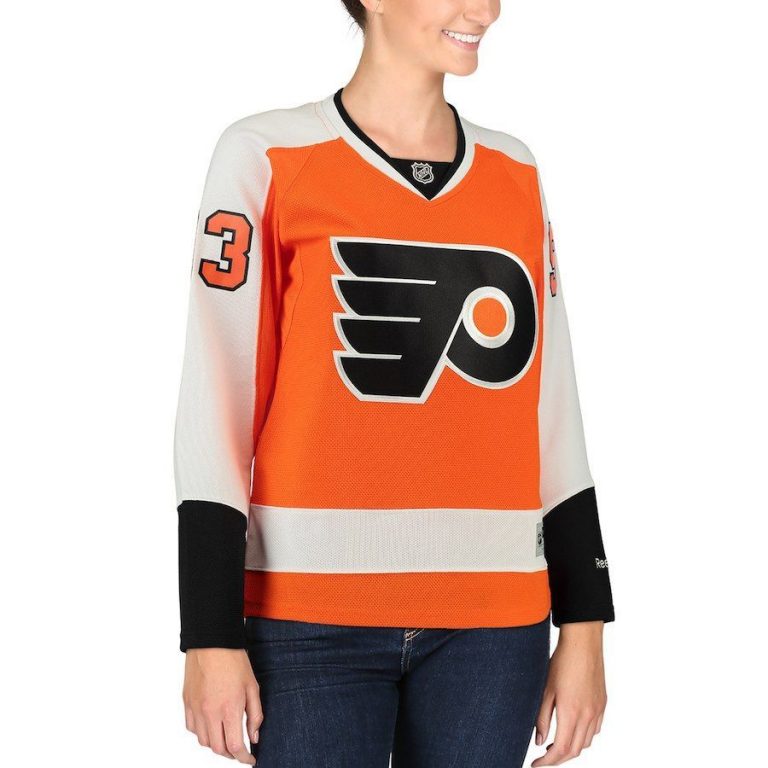 Women Philadelphia Flyers Jakub Voracek Orange Premier Player Home Jersey