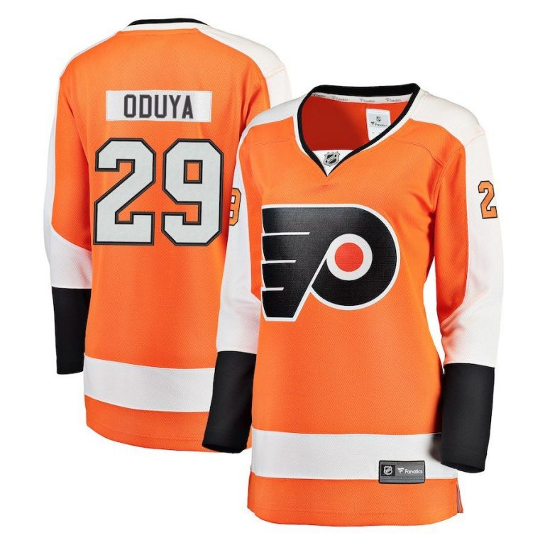 Women Philadelphia Flyers Johnny Oduya Orange Breakaway Player Jersey