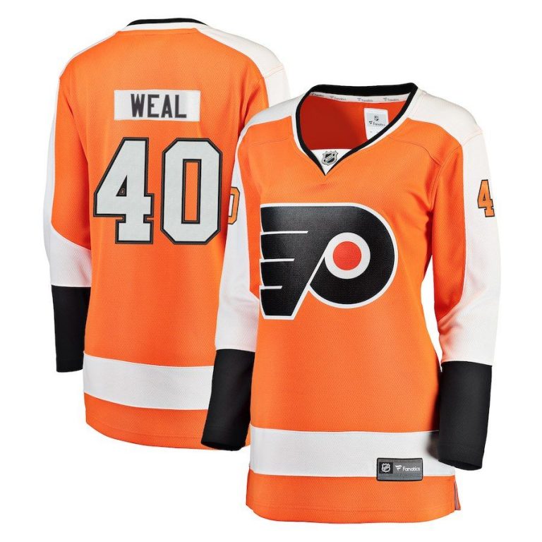 Women Philadelphia Flyers Jordan Weal Orange Breakaway Player Jersey