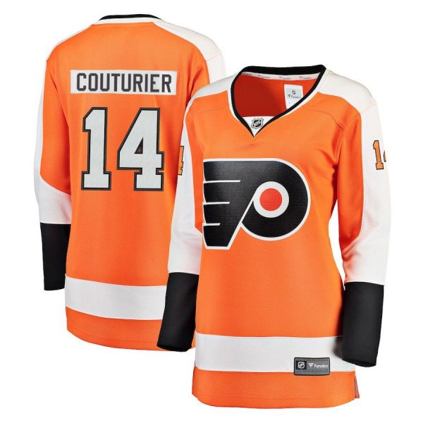 Women Philadelphia Flyers Sean Couturier Orange Breakaway Player Jersey