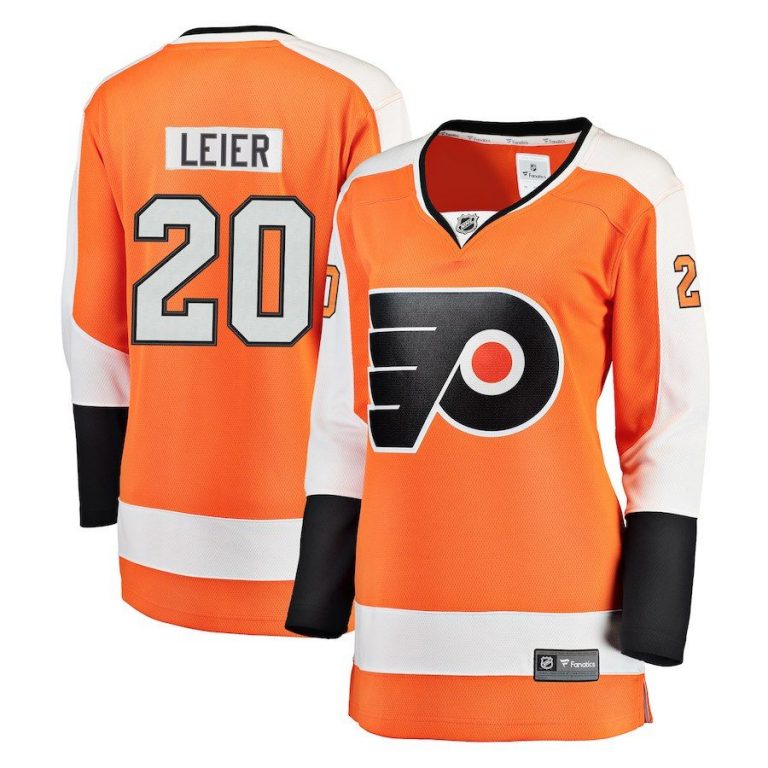 Women Philadelphia Flyers Taylor Leier Orange Breakaway Player Jersey