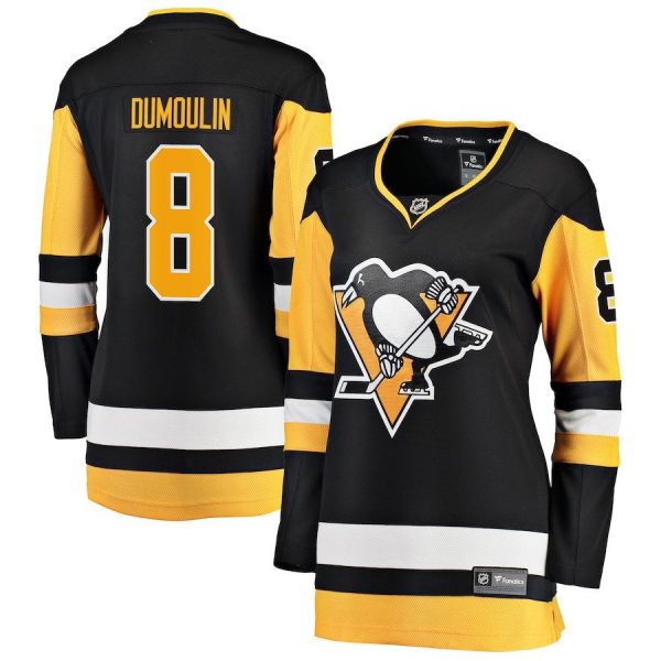 Women Pittsburgh Penguins Brian Dumoulin Black Premier Breakaway Player Jersey