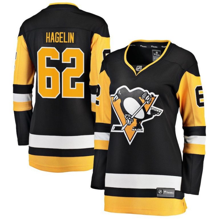 Women Pittsburgh Penguins Carl Hagelin Black Premier Breakaway Player Jersey