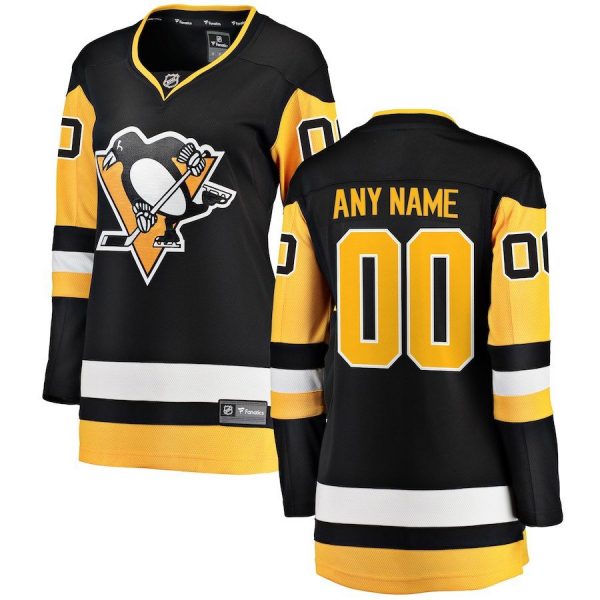 Women Pittsburgh Penguins White Away Breakaway Custom Jersey