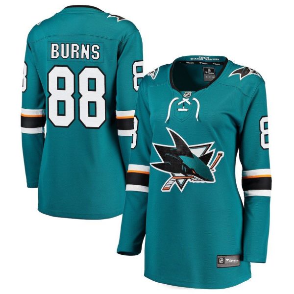 Women San Jose Sharks Brent Burns Teal Breakaway Player Jersey