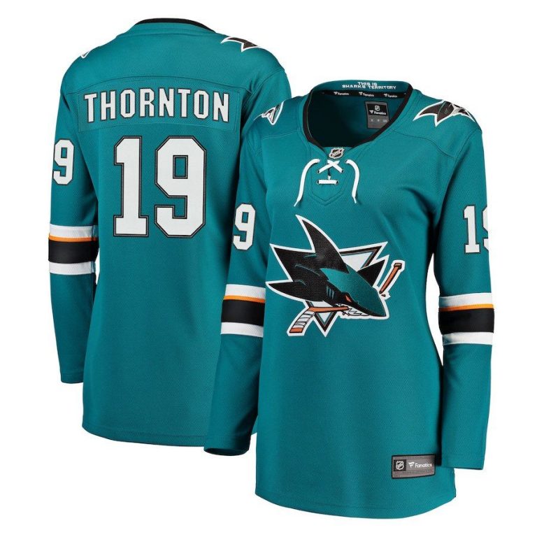 Women San Jose Sharks Joe Thornton Teal Breakaway Jersey