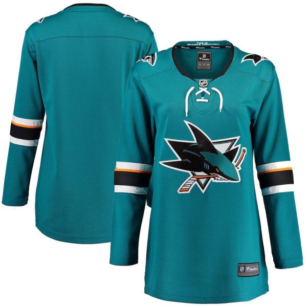 Women San Jose Sharks White Away Breakaway Jersey