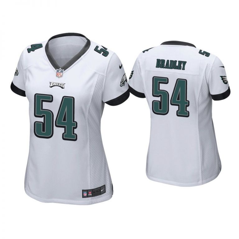 Women Shaun Bradley Philadelphia Eagles White Game Jersey