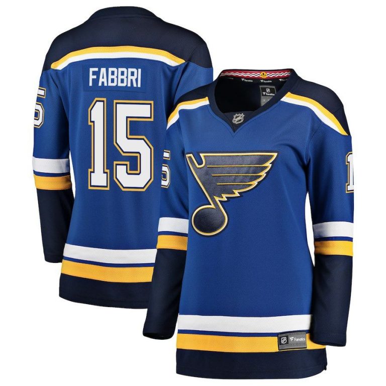 Women St. Louis Blues Robby Fabbri Blue Breakaway Player Jersey