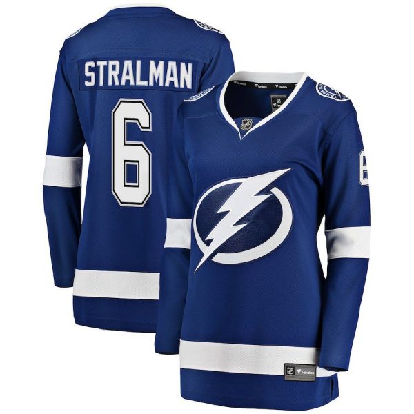 Women Tampa Bay Lightning Anton Stralman Blue Breakaway Player Jersey