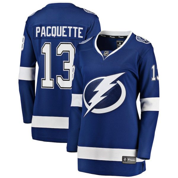 Women Tampa Bay Lightning Cedric Paquette Blue Breakaway Player Jersey