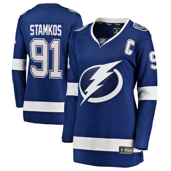 Women Tampa Bay Lightning Steve Stamkos Blue Breakaway Player Jersey