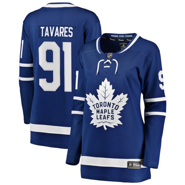 Women Toronto Maple Leafs John Tavares Blue Home Breakaway Player Jersey