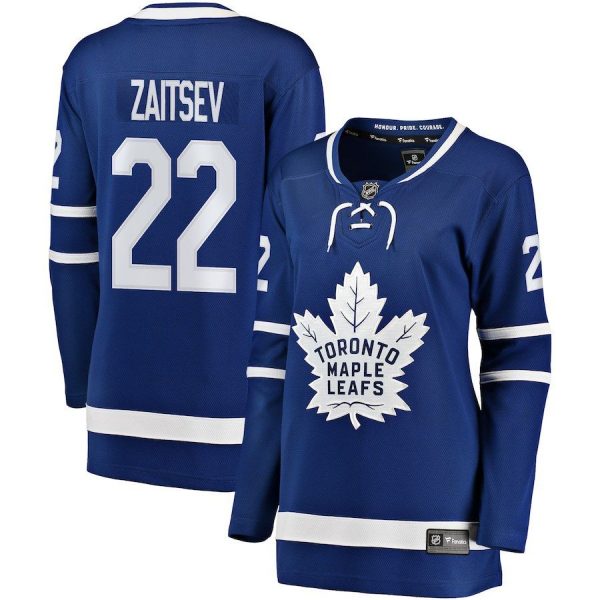 Women Toronto Maple Leafs Nikita Zaitsev Blue Breakaway Player Jersey