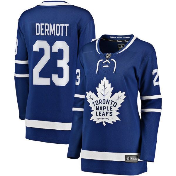 Women Toronto Maple Leafs Travis Dermott Blue Breakaway Player Jersey